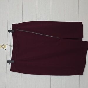 Halogen Asymmetric Hem Zipper Pencil Skirt